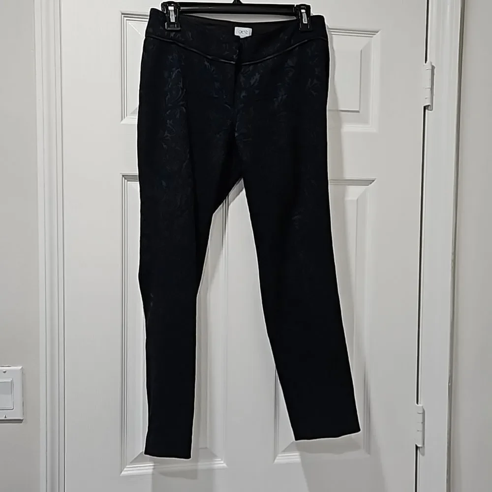 Cache Pantsuit Navy Blue Filigree Pattern